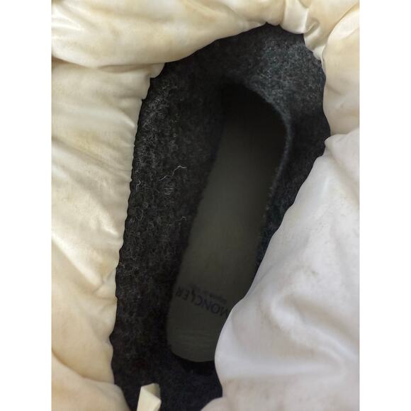 Moncler White Nylon and Leather Insolux Snow Boots Size 39 EU / 8 US - Picture 15 of 16